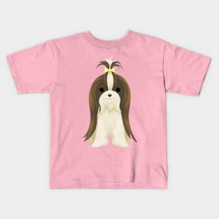 Cartoon Shih Tzu Kids T-Shirt